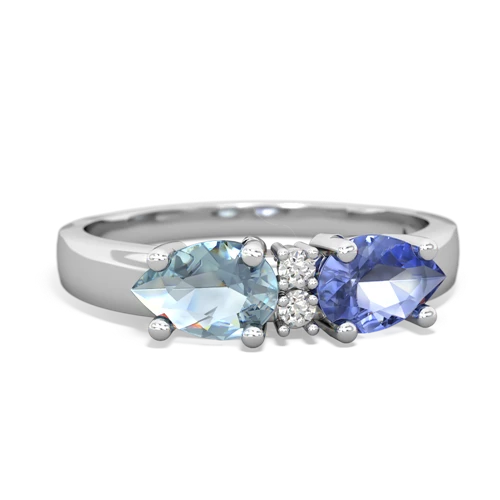 tanzanite-aquamarine timeless ring