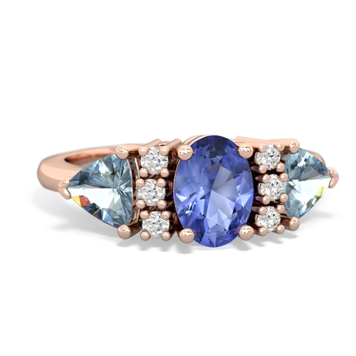 tanzanite-aquamarine timeless ring