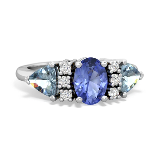 tanzanite-aquamarine timeless ring