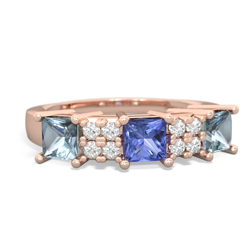 tanzanite-aquamarine timeless ring