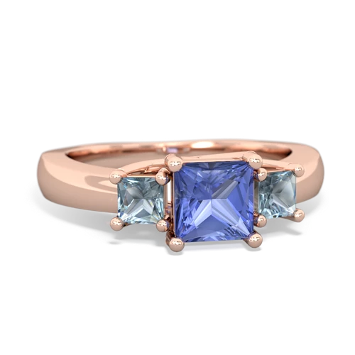 tanzanite-aquamarine timeless ring