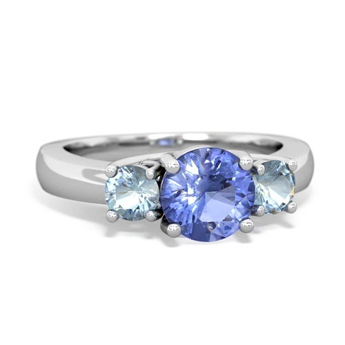 tanzanite-aquamarine timeless ring