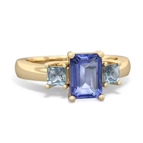 tanzanite-aquamarine timeless ring