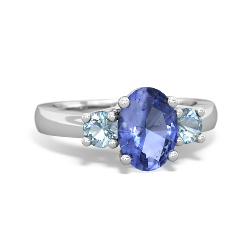 tanzanite-aquamarine timeless ring