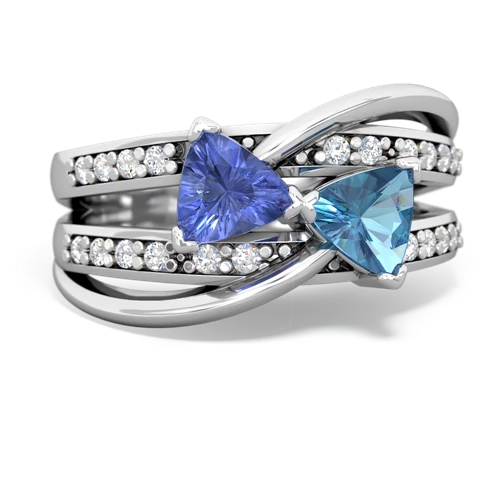tanzanite-blue topaz couture ring