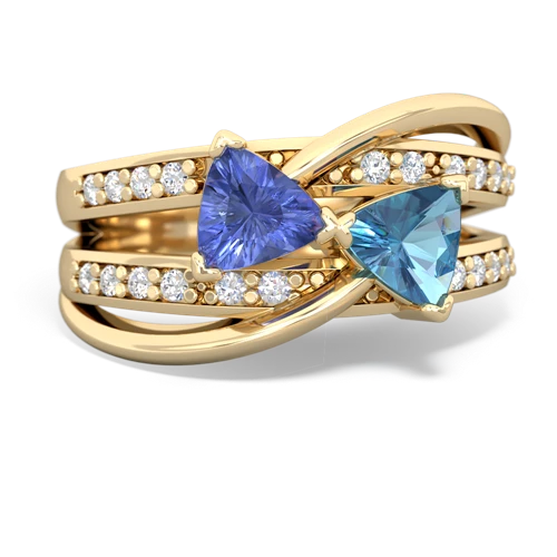 tanzanite-blue topaz couture ring