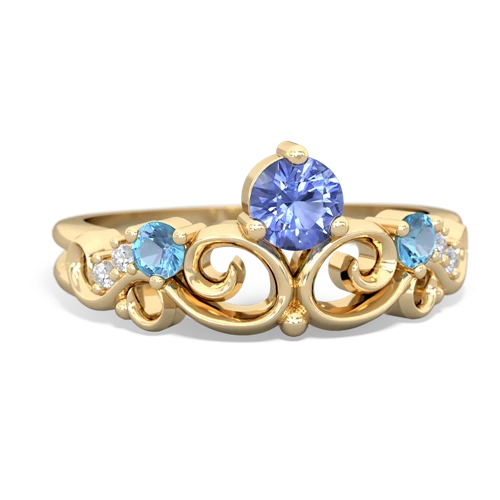 tanzanite-blue topaz crown keepsake ring