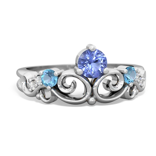 tanzanite-blue topaz crown keepsake ring