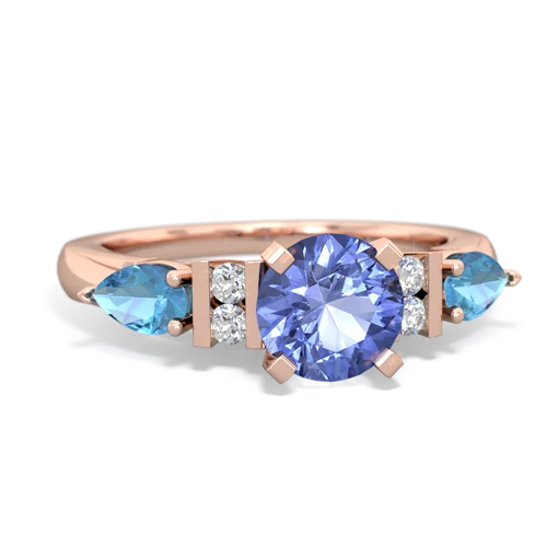 tanzanite-blue topaz engagement ring