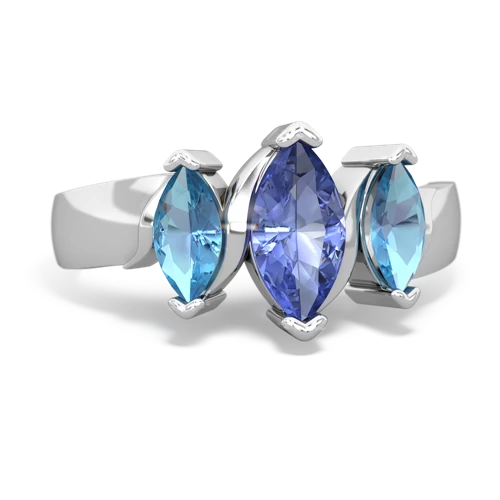 tanzanite-blue topaz keepsake ring