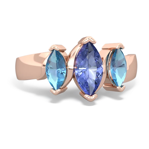 tanzanite-blue topaz keepsake ring