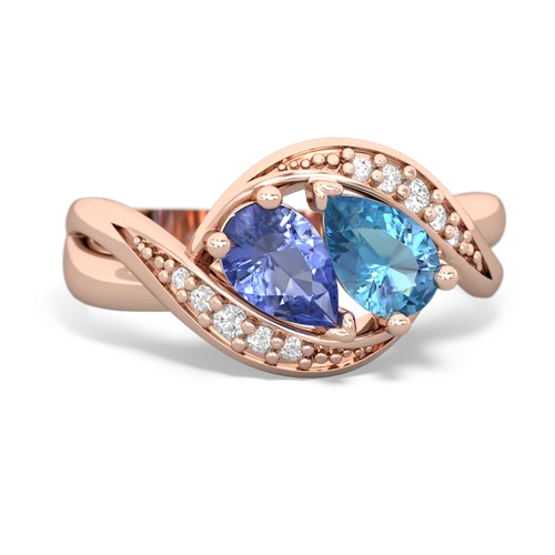 tanzanite-blue topaz keepsake curls ring