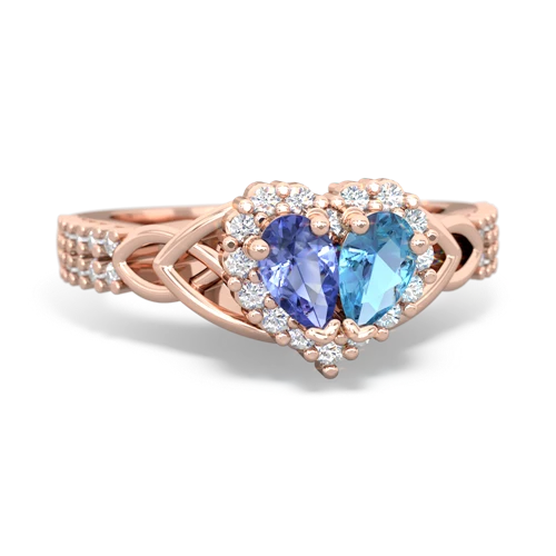 tanzanite-blue topaz keepsake engagement ring