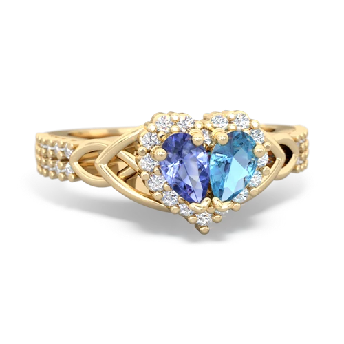 tanzanite-blue topaz keepsake engagement ring