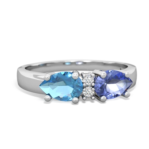 tanzanite-blue topaz timeless ring