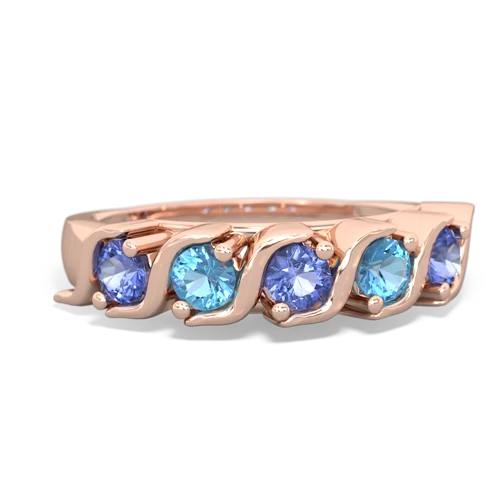 tanzanite-blue topaz timeless ring