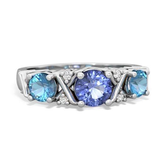 tanzanite-blue topaz timeless ring