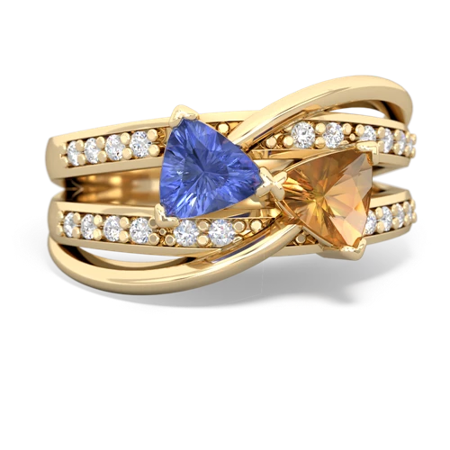 tanzanite-citrine couture ring