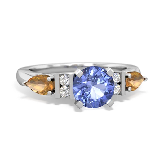 tanzanite-citrine engagement ring