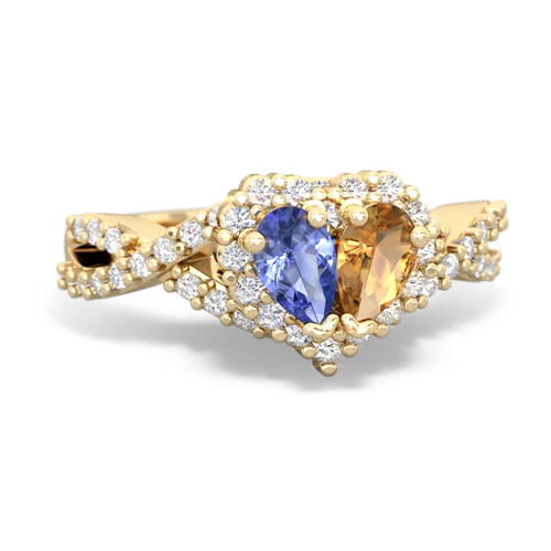 tanzanite-citrine engagement ring