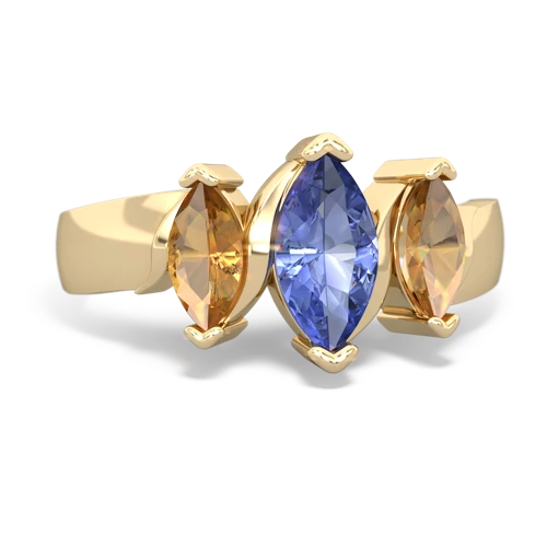 tanzanite-citrine keepsake ring