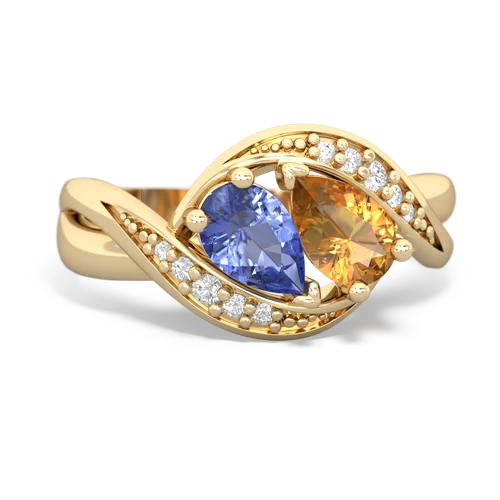 tanzanite-citrine keepsake curls ring