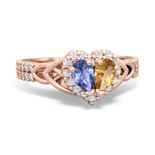 tanzanite-citrine keepsake engagement ring