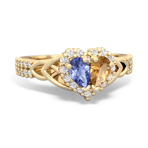 tanzanite-citrine keepsake engagement ring