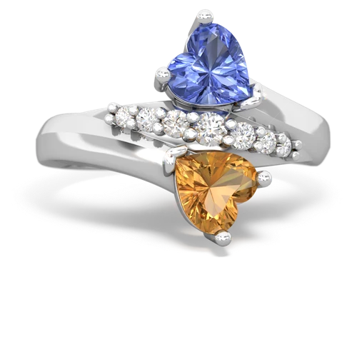 tanzanite-citrine modern ring