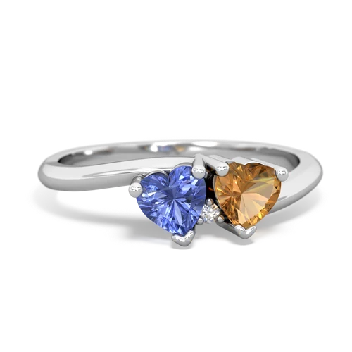 tanzanite-citrine sweethearts promise ring