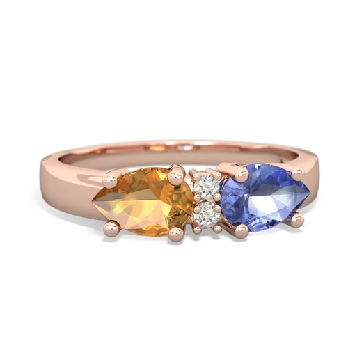 tanzanite-citrine timeless ring