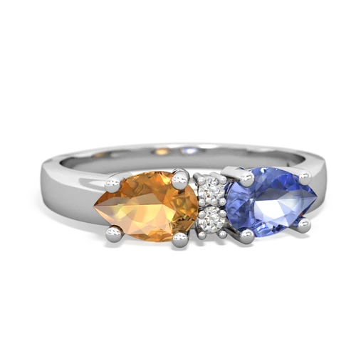 tanzanite-citrine timeless ring