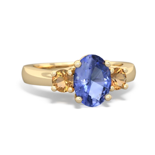 tanzanite-citrine timeless ring