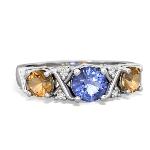 tanzanite-citrine timeless ring