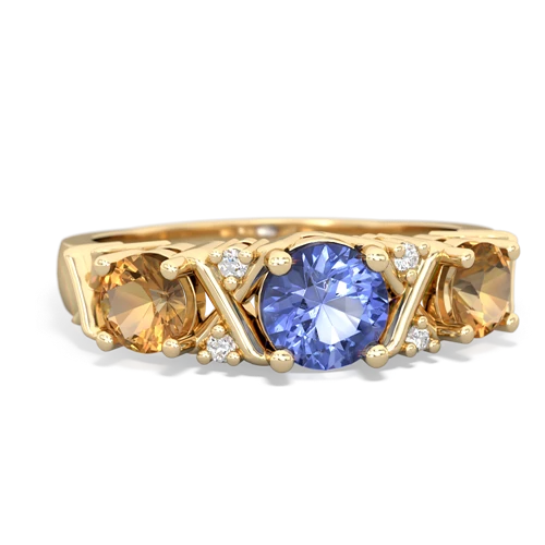 tanzanite-citrine timeless ring