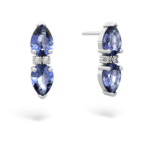 tanzanite bowtie earrings