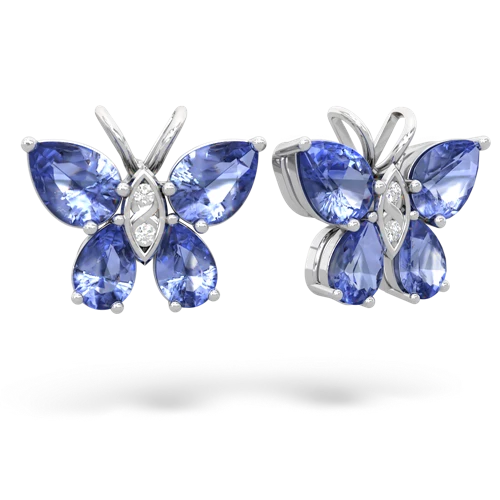 tanzanite butterfly earrings