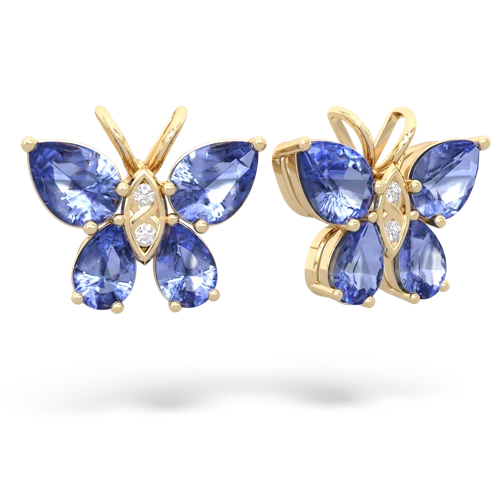 tanzanite butterfly earrings