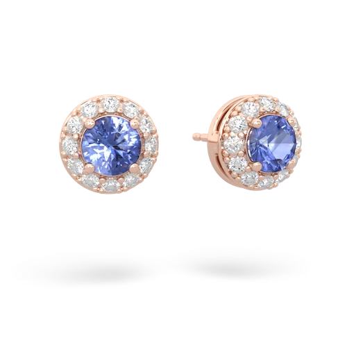 Tanzanite Diamond Halo Genuine Tanzanite earrings Earrings