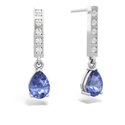 tanzanite diamond drop earrings