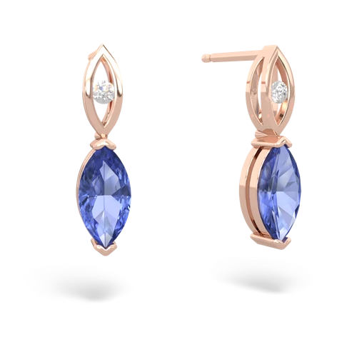 tanzanite geometric drop earrings