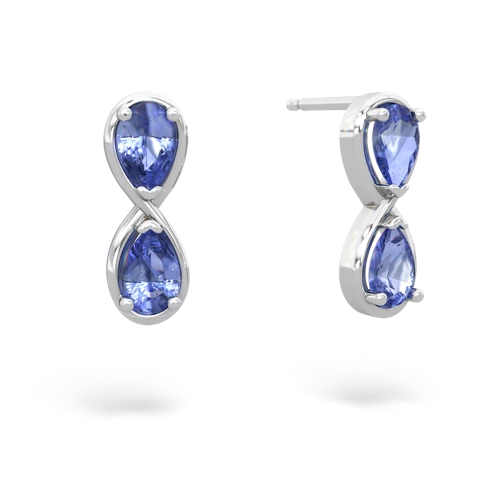 tanzanite infinity earrings