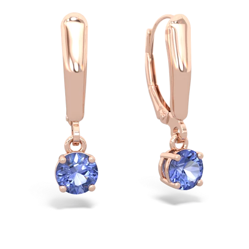 tanzanite lever-back earrings