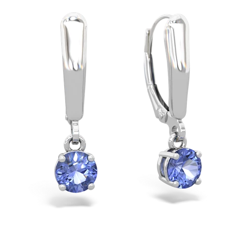 tanzanite lever-back earrings