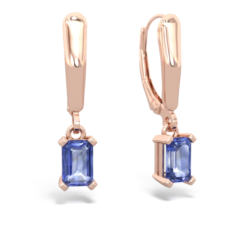 tanzanite lever-back earrings