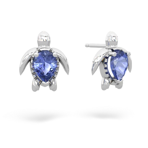 tanzanite sea turtle earrings