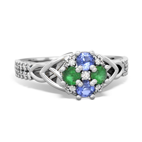 tanzanite-emerald engagement ring