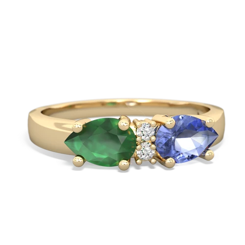 tanzanite-emerald timeless ring