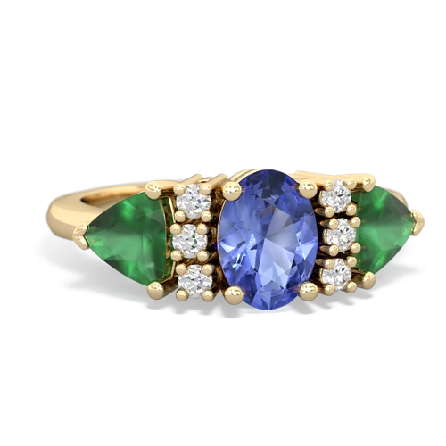 tanzanite-emerald timeless ring