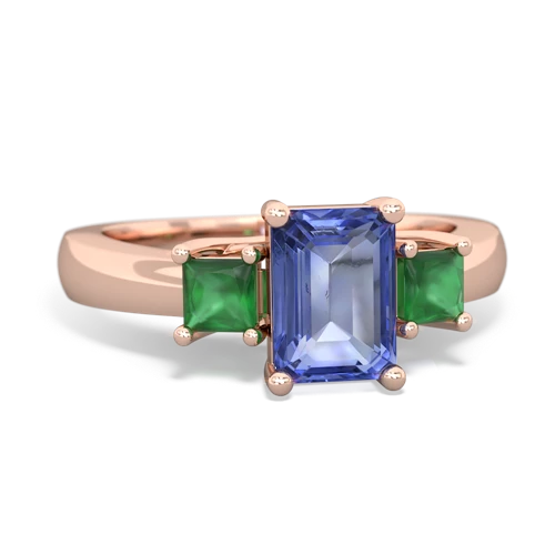 tanzanite-emerald timeless ring